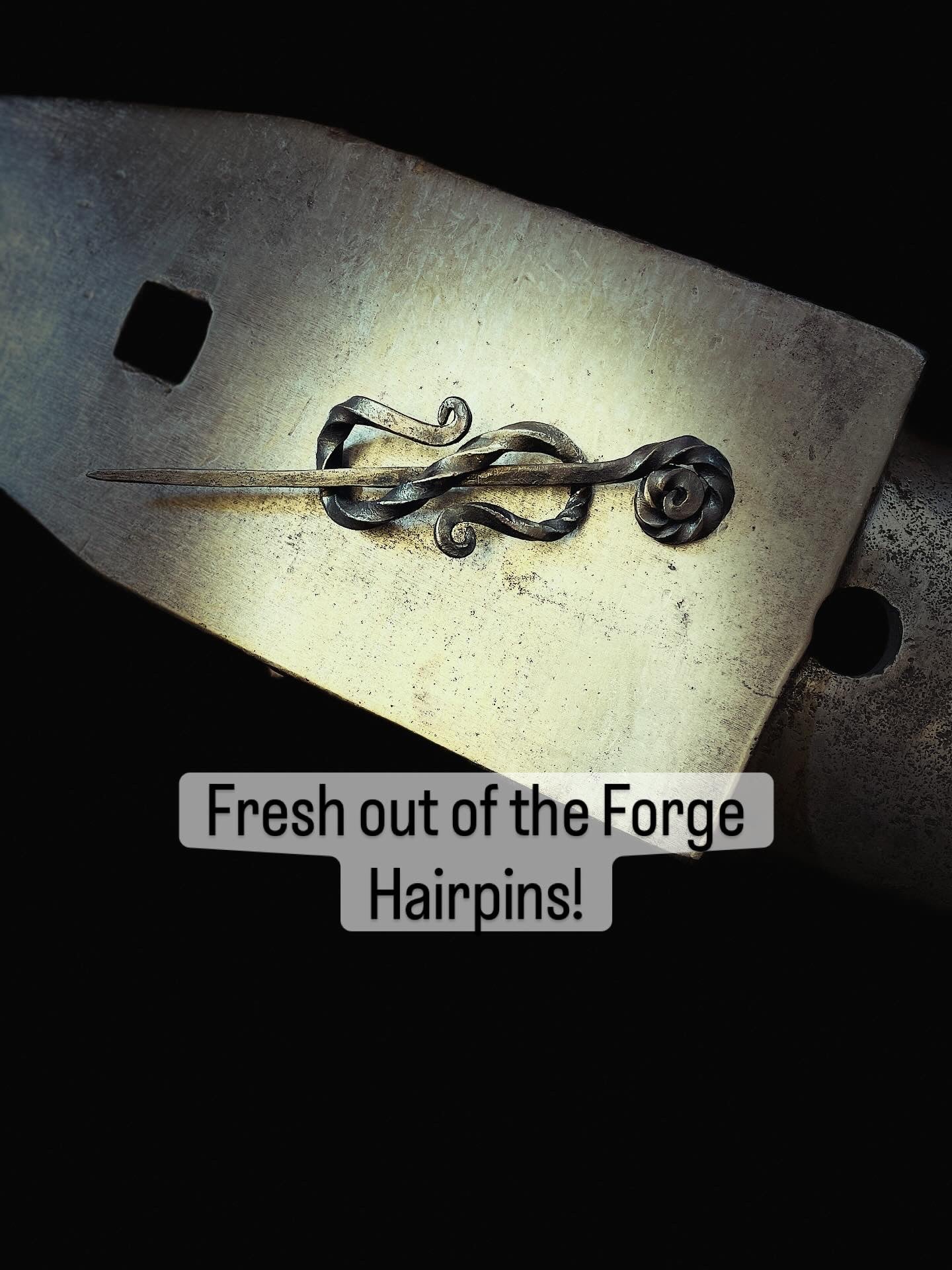 Hand forge Celtic Viking medieval style steel hairpins