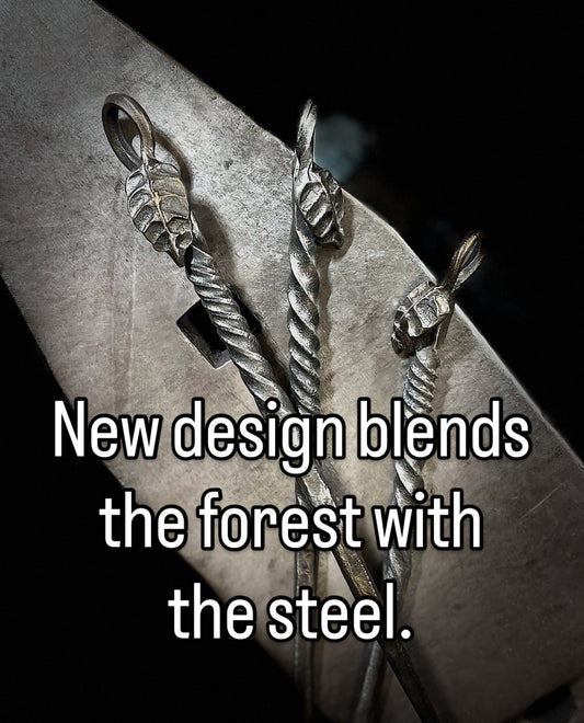 Blacksmith hand forged magic wand or candle scribe